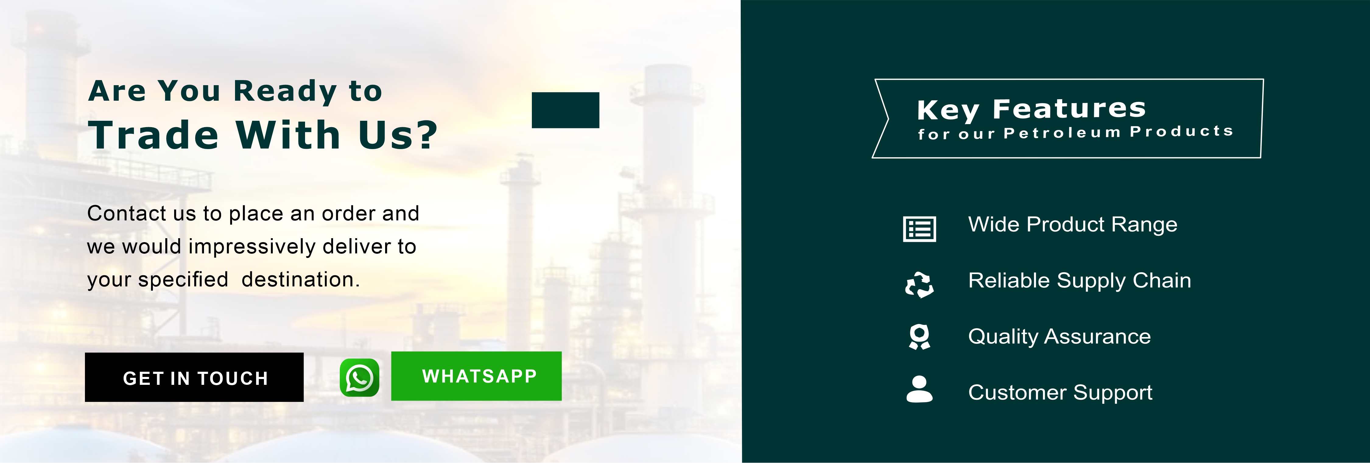 Are you ready to trade with GEA Oil Trading DMCC